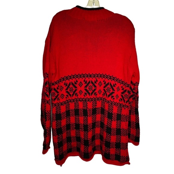 Vintage Marsh Landing Thick Snowflake Red‎ Sweater - Picture 4 of 7